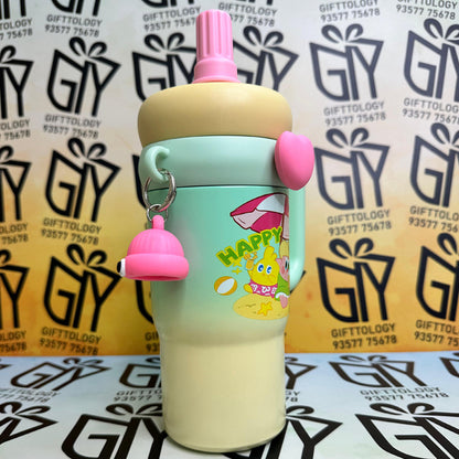 Personalized 800ml Rainbow Water Bottle with Straw for Kids – Cute & Colorful Tumbler