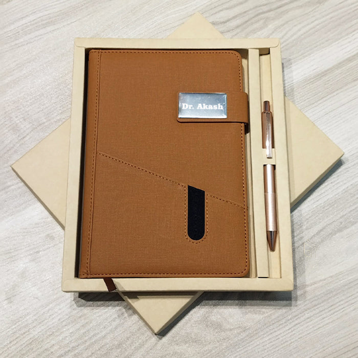 Personalized Name & Logo 2in1 Diary Pen Set - M913