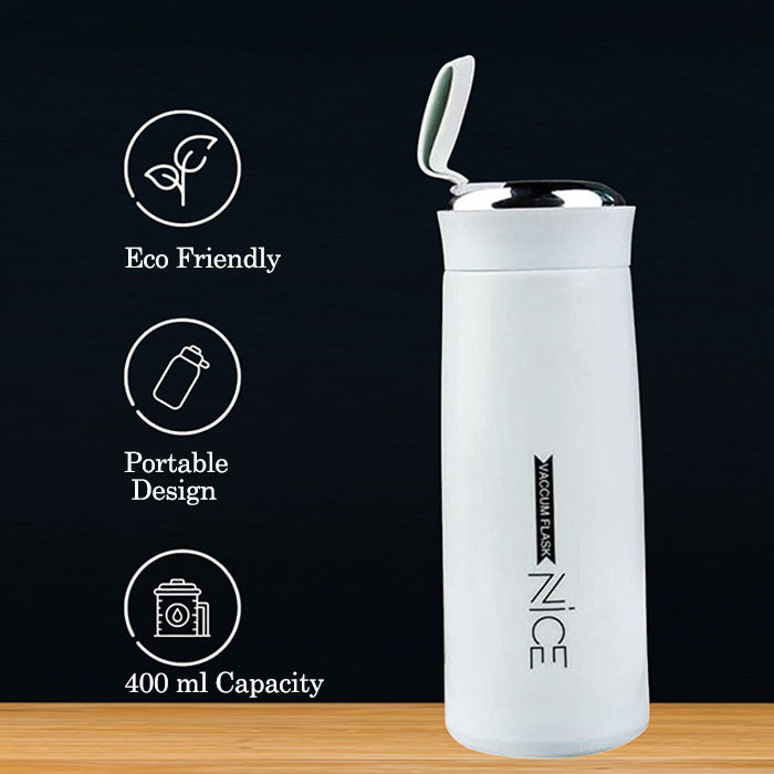 Nice 400ml BPA-Free Water Bottle with Glass Inner Liner & Plastic Outer Shell – Portable, Multicolor Bottle for School, Gym, Home & Office – Unisex Handheld Design (Pack Of 4 Pcs)