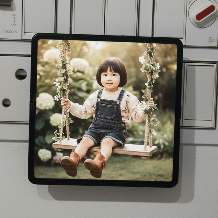 Personalized Night LED Lamp with Customized Photo & Text | Plastic Night Light | Plug-in AC Powered | Custom Gift for Birthday, Anniversary, Home Décor & All Occasions Gift