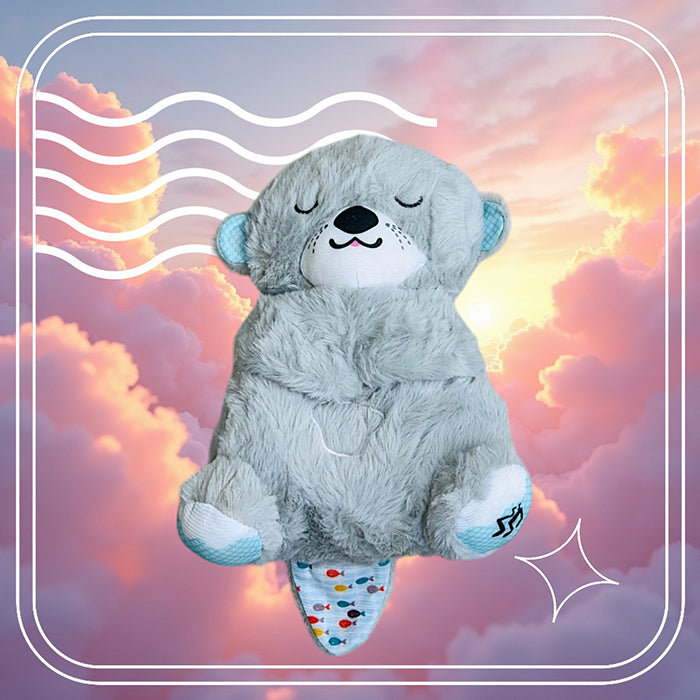 Grey Breathing Teddy Bear with Music for Baby Sensory Sleep – Rhythmic Soft Toy with Lights and Gentle Breathing Motion | Ideal Gift for Kids