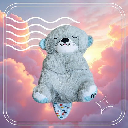 Grey Breathing Teddy Bear with Music for Baby Sensory Sleep – Rhythmic Soft Toy with Lights and Gentle Breathing Motion | Ideal Gift for Kids