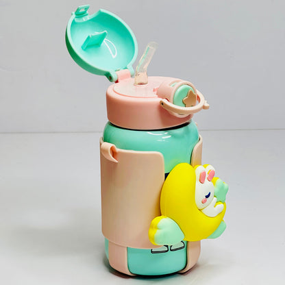 Personalized 500ml Moon Design Insulated Stainless Steel Water Bottle with Strap – Double Wall, School & Travel - (LK22202)