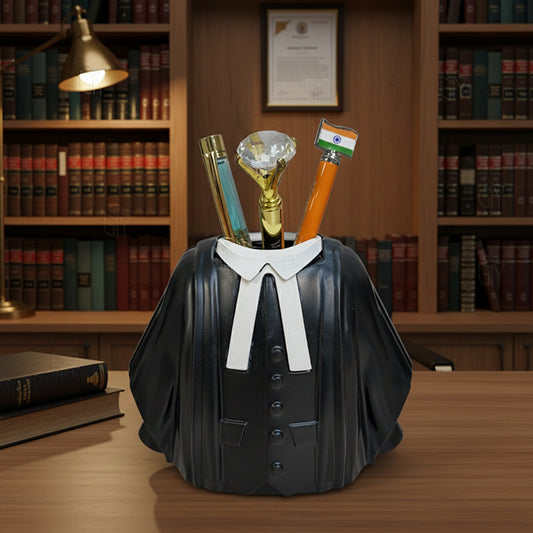 Personalized Advocate Coat Pen Stand with Custom Name Engraving – Perfect Gift for Lawyers, Advocates, Vakils & Judges