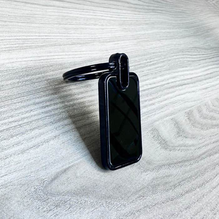 Personalized Double-Sided Metal Rectangle Keychain – M544