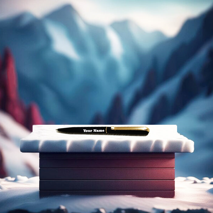 Personalized Name and Logo Black Diary Pen 2in1 Set M1046