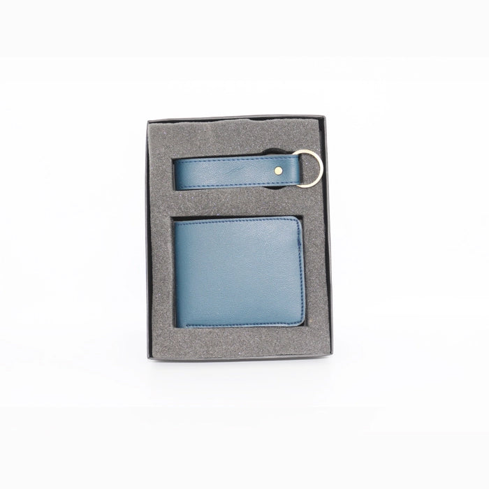 Men’s Wallet & Keyring 2-in-1 Gift Set – Personalized with Name & Charm