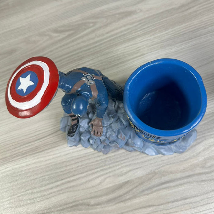 Captain America Pen Holder – Avengers Desk Decor for Superhero Fans