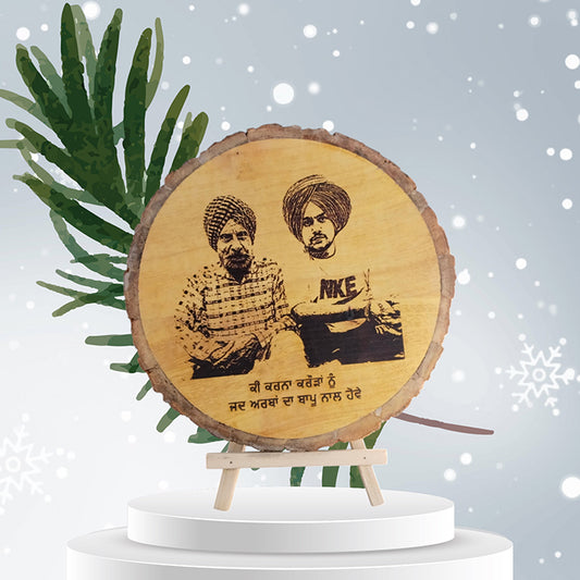 Personalized Natural Wooden Engraving Photo Frame