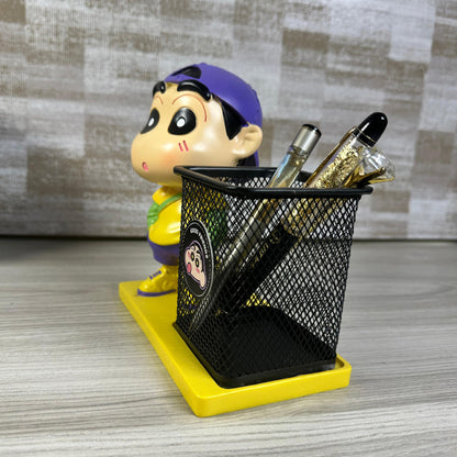 Shinchan Style Metal Pen Holder – Engraved with Your Name