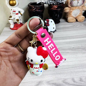 Cute 3D Hello Kitty Silicone Keychain – Perfect Return Gift for Kitty Parties & Girls