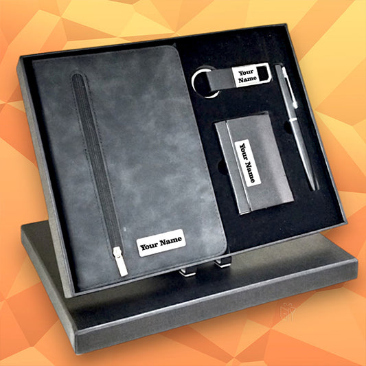 Personalized Professional Black Diary 4-in-1 set for Gifting M1003