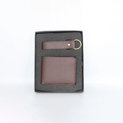 Men’s Wallet & Keyring 2-in-1 Gift Set – Personalized with Name & Charm