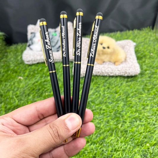 Luxury Slim Black & Gold Pen with Personalization – MP11209