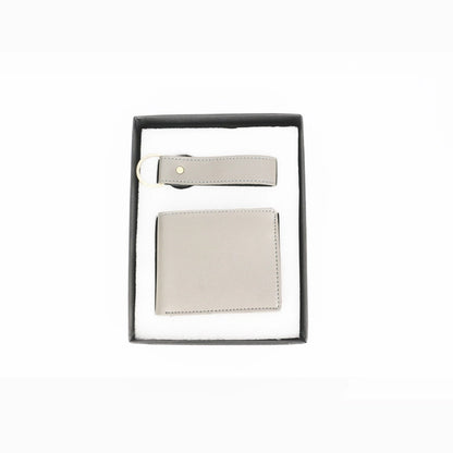 Men’s Wallet & Keyring 2-in-1 Gift Set – Personalized with Name & Charm