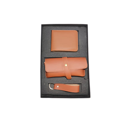 Men’s 3-in-1 Gift Set – Wallet, Goggles Cover & Keyring - Personalized with Name & Charm