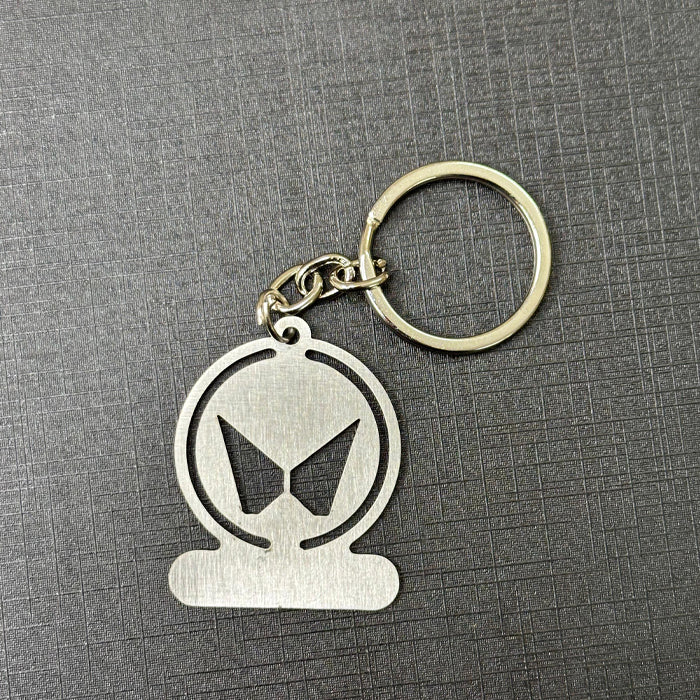 Name Engravable Metal Silver Keyring – MAH Logo