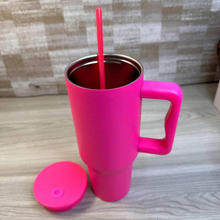 Custom Engraved 1200ML Stainless Steel Tumbler – Double Wall Insulated Bottle with Lid & Straw for Coffee, Water & More