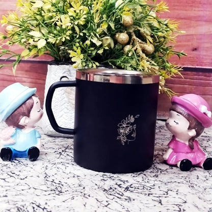 Custom Engraved Black Stainless Steel Sobbar Mug – Coffee/Tea Cup (Pack of 1)