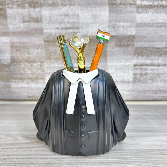 Personalized Advocate Coat Pen Stand with Custom Name Engraving – Perfect Gift for Lawyers, Advocates, Vakils & Judges