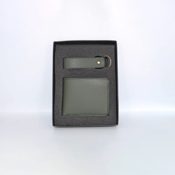 Men’s Wallet & Keyring 2-in-1 Gift Set – Personalized with Name & Charm
