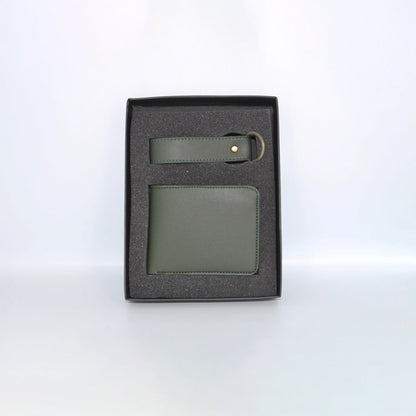 Men’s Wallet & Keyring 2-in-1 Gift Set – Personalized with Name & Charm
