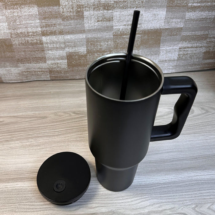 Custom Engraved 1200ML Stainless Steel Tumbler – Double Wall Insulated Bottle with Lid & Straw for Coffee, Water & More