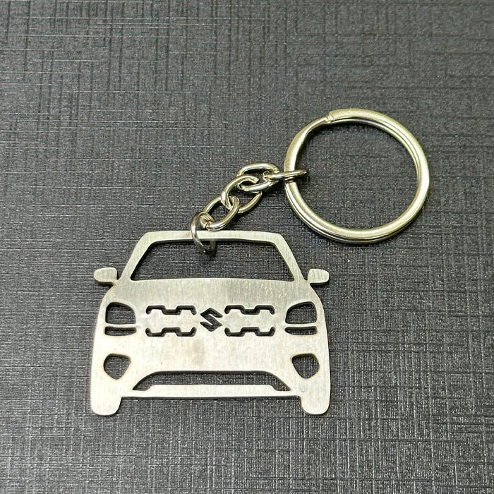 Name Engravable Metal Silver Keyring – SUZUKI Car Logo