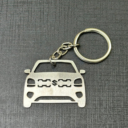 Name Engravable Metal Silver Keyring – SUZUKI Car Logo