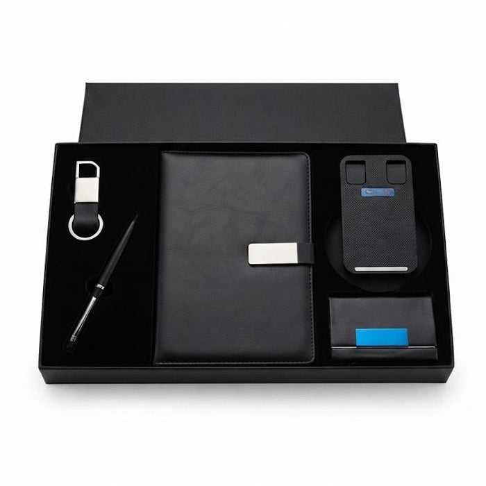 Customizable Professional Black 5-in-1 Diary Gift Set – M993