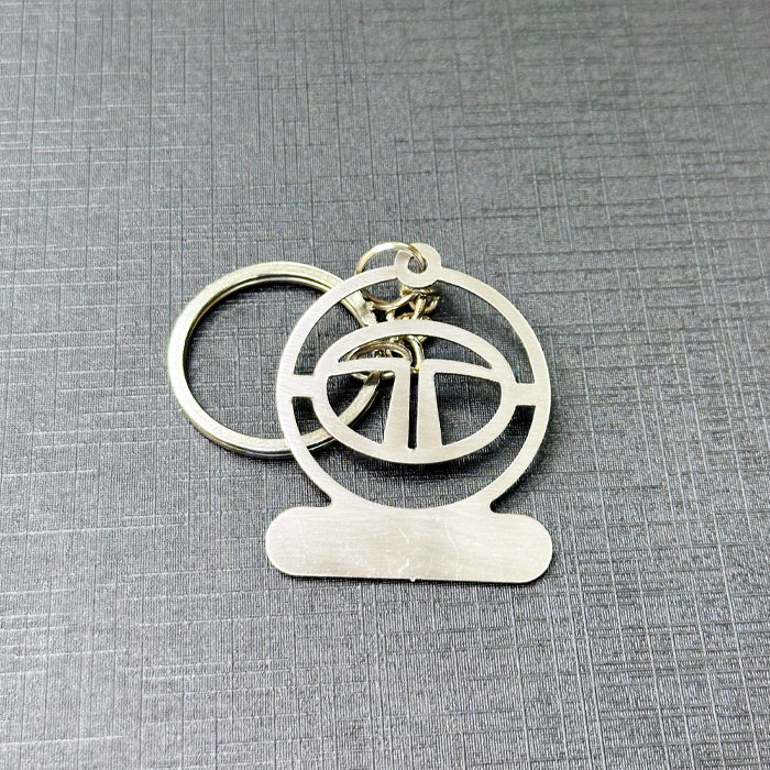 Name Engravable Metal Silver Keyring – Tata Logo