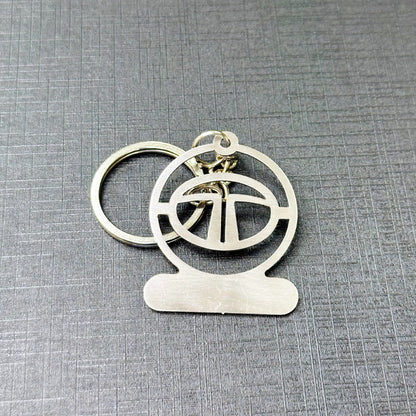 Name Engravable Metal Silver Keyring – Tata Logo
