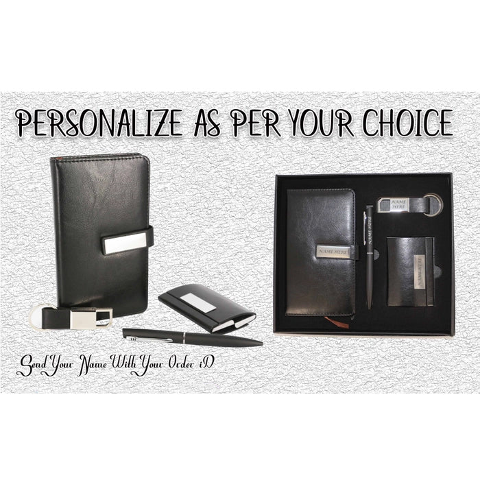 M903 Premium Personalized Black Diary 4-in-1 Set