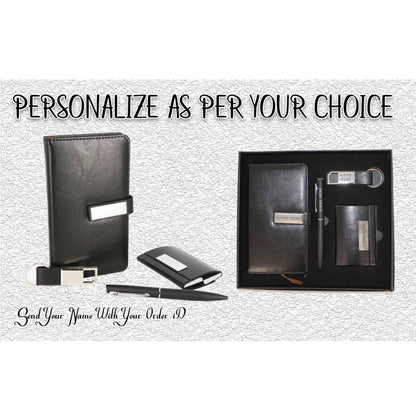 M903 Premium Personalized Black Diary 4-in-1 Set