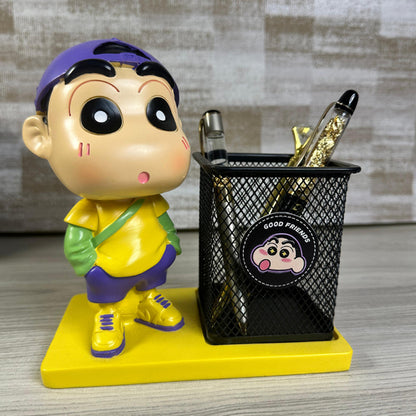 Shinchan Style Metal Pen Holder – Engraved with Your Name
