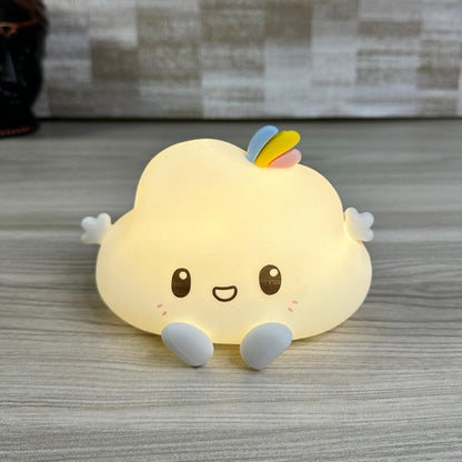 Little Cloud Touch Lamp – Soft Silicone Night Light with Multicolor Glow