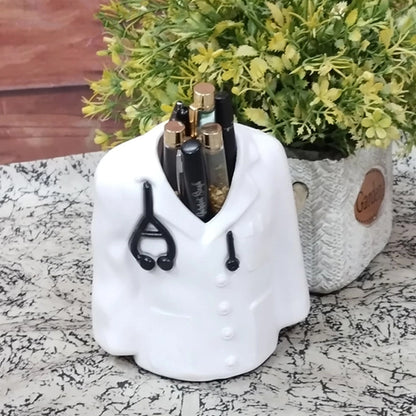 Personalized Doctor Coat Pen & Pencil Holder – Desk Organizer Stand for Office & Clinic Use