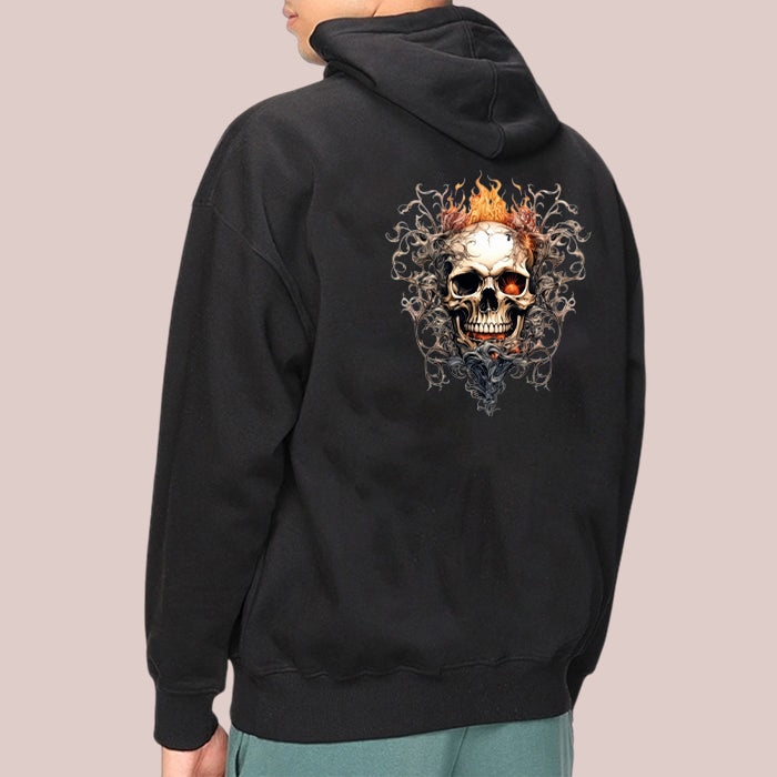 Ghost Rider Fire Head Black Hoodie for Men's