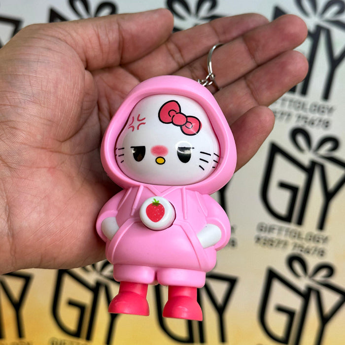 Face-Changing Keychain Figurine – Cute Cartoon Action Figure – Pocket-Sized Collectible Toy, Bag Charms