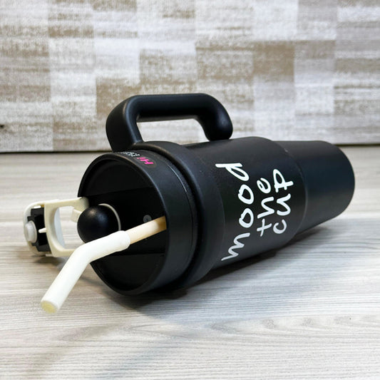 Custom Engraved 900ml Stainless Steel Tumbler with Handle – Double Wall Insulated Cup with Straw for Home, Gym & Office - M001