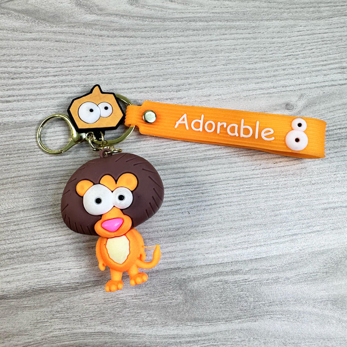 Unleash Your Inner Lion with Our Cute 3D Silicone Keychain – Perfect for Bags & Car Keys
