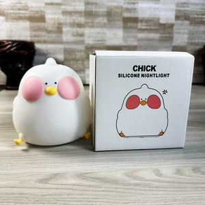 🐥 Little Chick Glow Lamp – Cute Silicone Night Light with Color Changing LED 🌈✨
