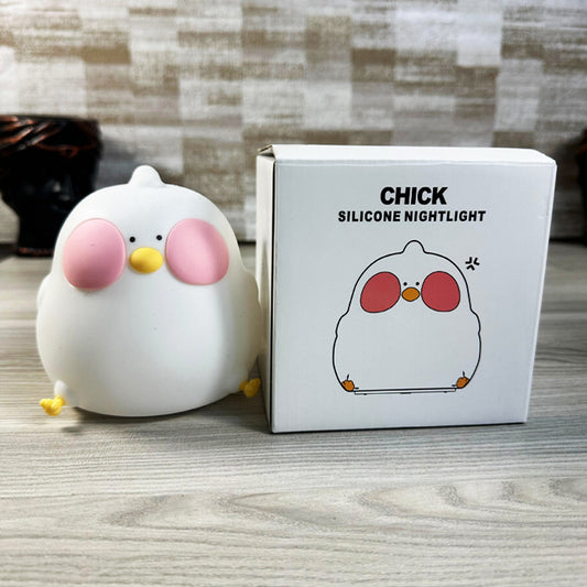 🐥 Little Chick Glow Lamp – Cute Silicone Night Light with Color Changing LED 🌈✨