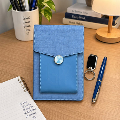 Personalized Corporate Gift Executive 3-in-1 Premium Suede Diary Set with Mobile Pouch & Pen & Keyring | Custom Name Office Gift for Employees, Clients & Professionals – SR353