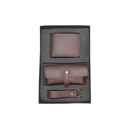Men’s 3-in-1 Gift Set – Wallet, Goggles Cover & Keyring - Personalized with Name & Charm