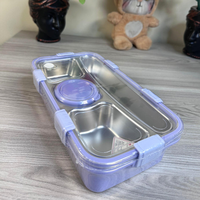 Personalized Engraved Stainless Steel Bento Lunch Box with Bowl – Durable & Leakproof (7109)