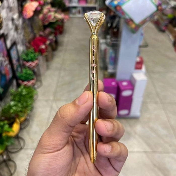 Luxury in Every Stroke: Diamond 💎 Gold Pen - A Shining Statement of Style