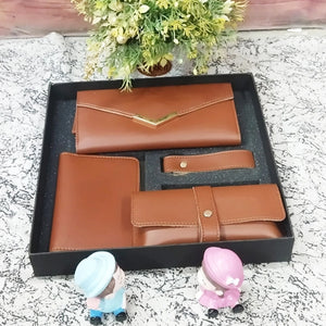 Personalized Ladies Clutch Combo 4 IN 1 Tan