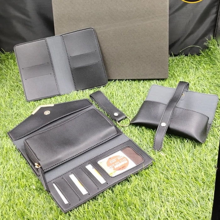 Personalized Ladies Clutch Combo 4 IN 1 Black Color