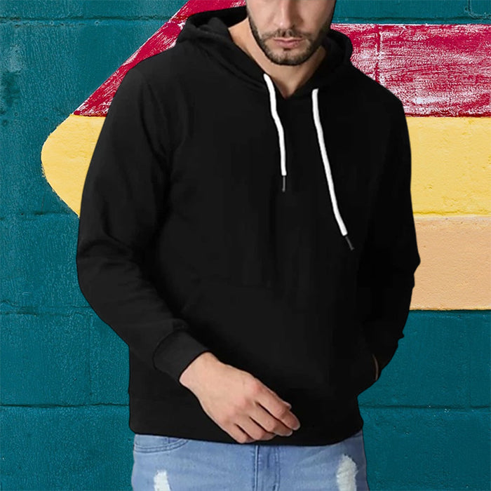 Men's Black Hoodie Stylish Photograph Teddy Bear